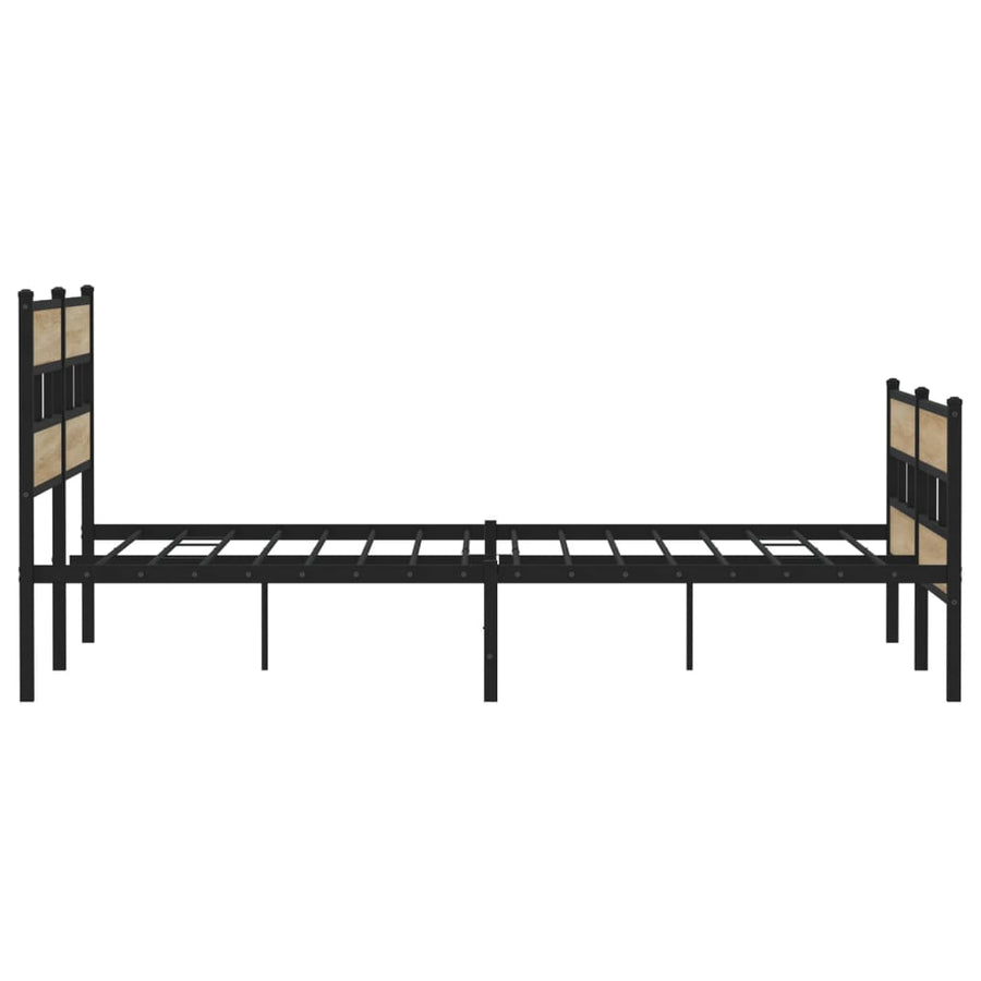 Bedframe zonder matras metaal sonoma eikenkleurig 193x203 cm
