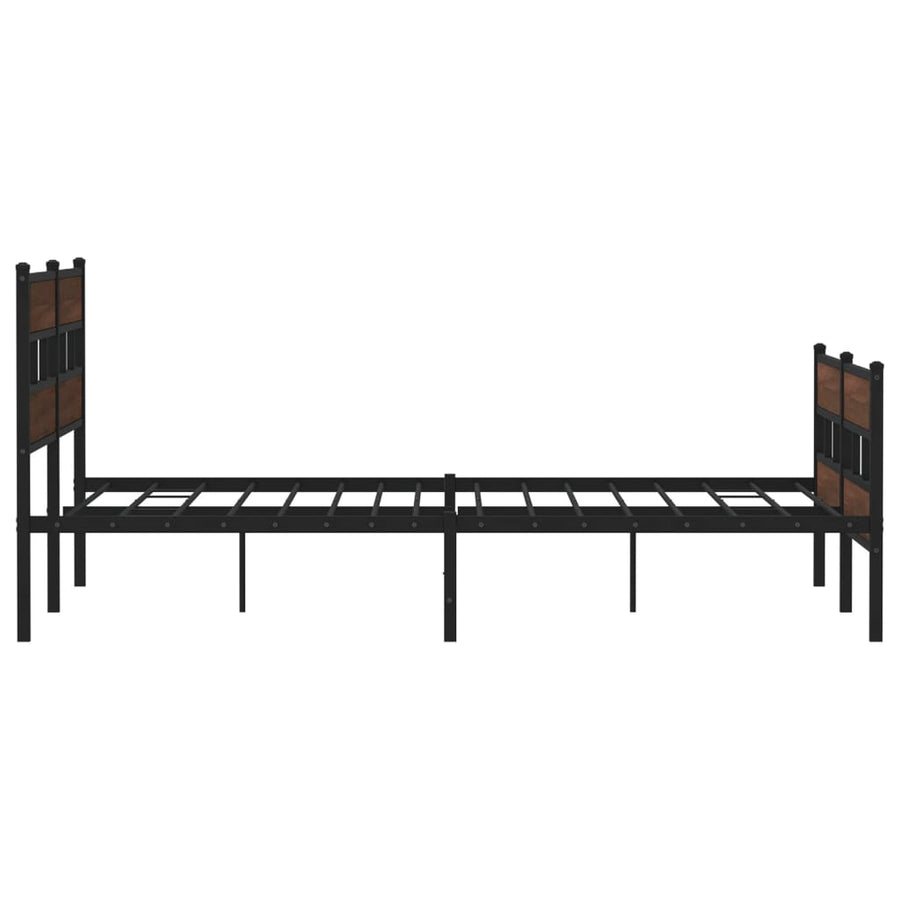 Bedframe zonder matras metaal bruin eikenkleur 180x200 cm