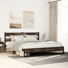 Bedframe zonder matras metaal gerookt eikenkleurig 200x200 cm