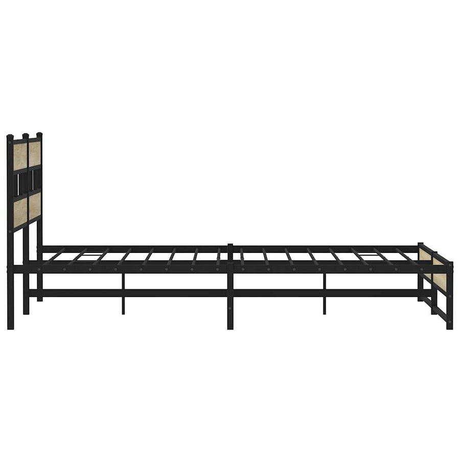 Bedframe zonder matras metaal sonoma eikenkleur 200x200 cm