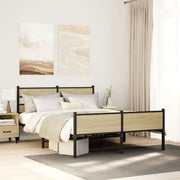 Bedframe metaal sonoma eiken 160x200 cm