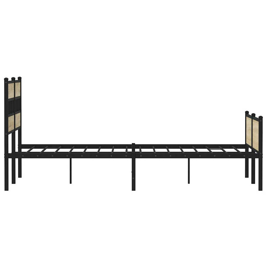 Bedframe zonder matras metaal sonoma eikenkleurig 180x200 cm