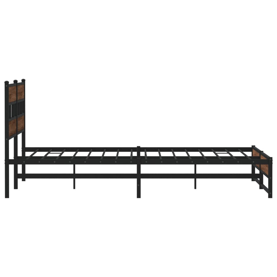 Bedframe zonder matras metaal bruin eikenkleur 180x200 cm