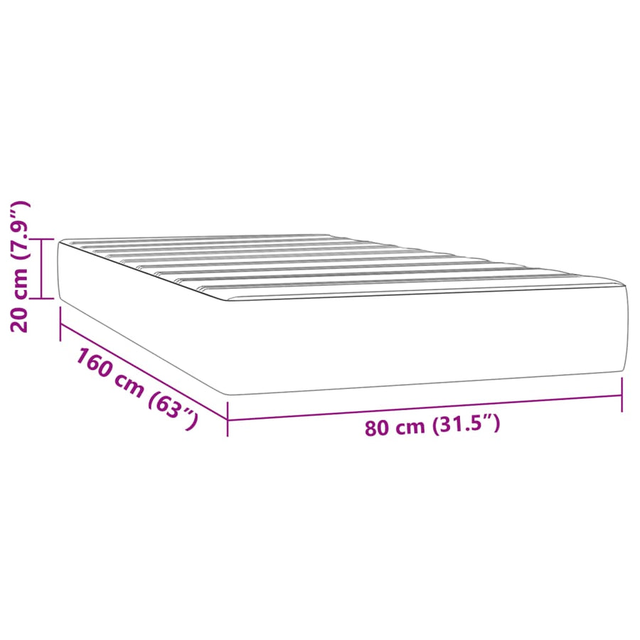 Pocketveringmatras voor kinderen 80x160 cm stof blauw