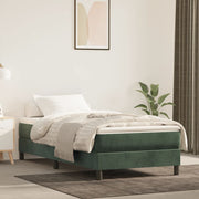 Kinder matras 80x160 cm pocketvering fluweel donkergroen