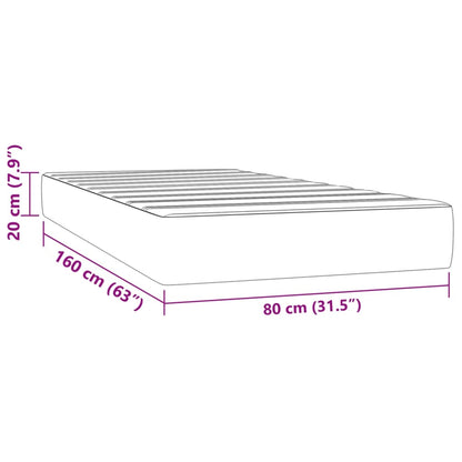Pocketveringmatras voor kinderen 80x160 cm fluweel roze