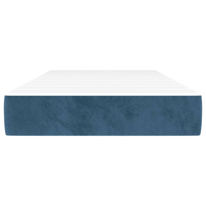 Pocketveringmatras 80x210x20 cm fluweel donkerblauw