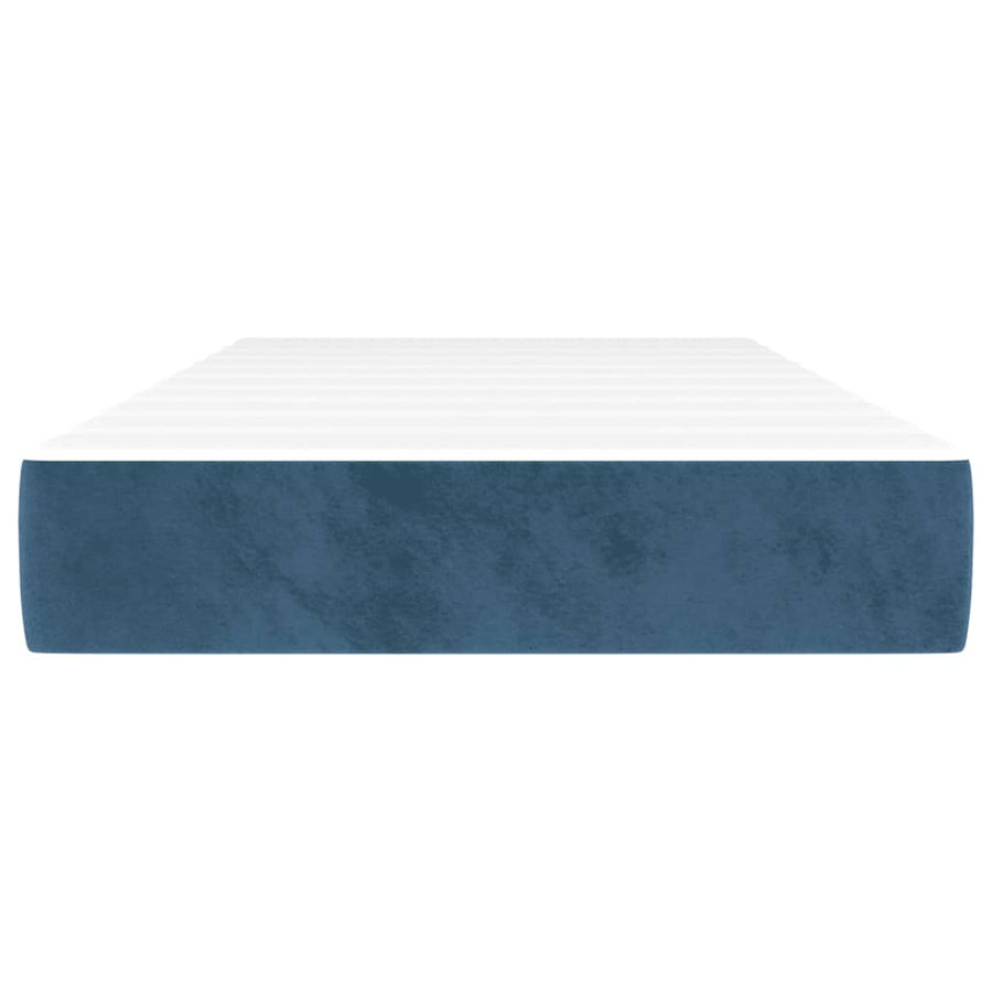 Pocketveringmatras 80x210x20 cm fluweel donkerblauw