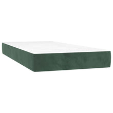 Pocketveringmatras 90X210X20 Cm Fluweel Donkergroen 90 x 210 cm