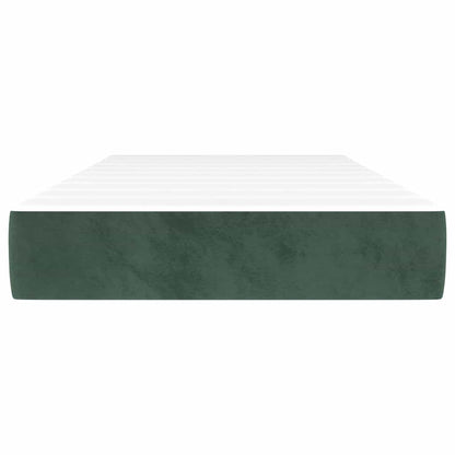 Pocketveringmatras 90X210X20 Cm Fluweel Donkergroen 90 x 210 cm