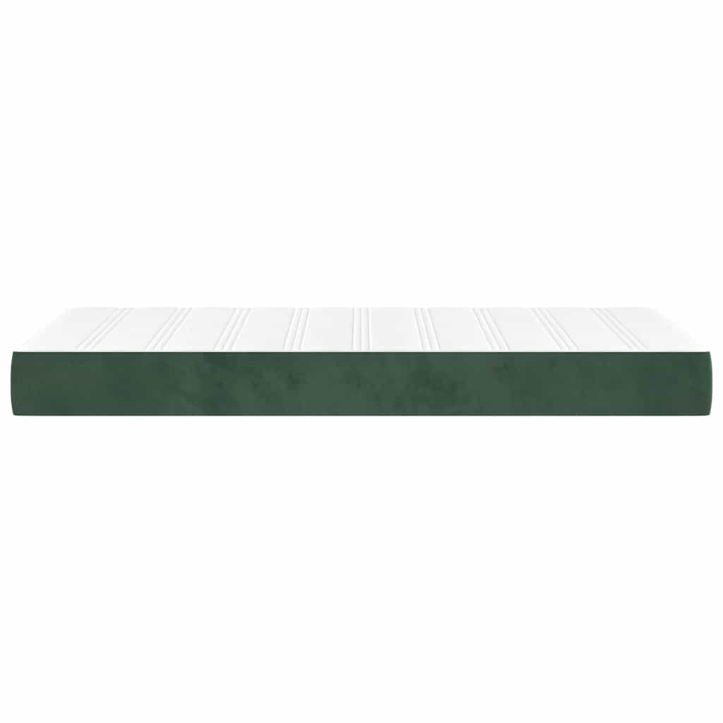 Pocketveringmatras 90X210X20 Cm Fluweel Donkergroen 90 x 210 cm