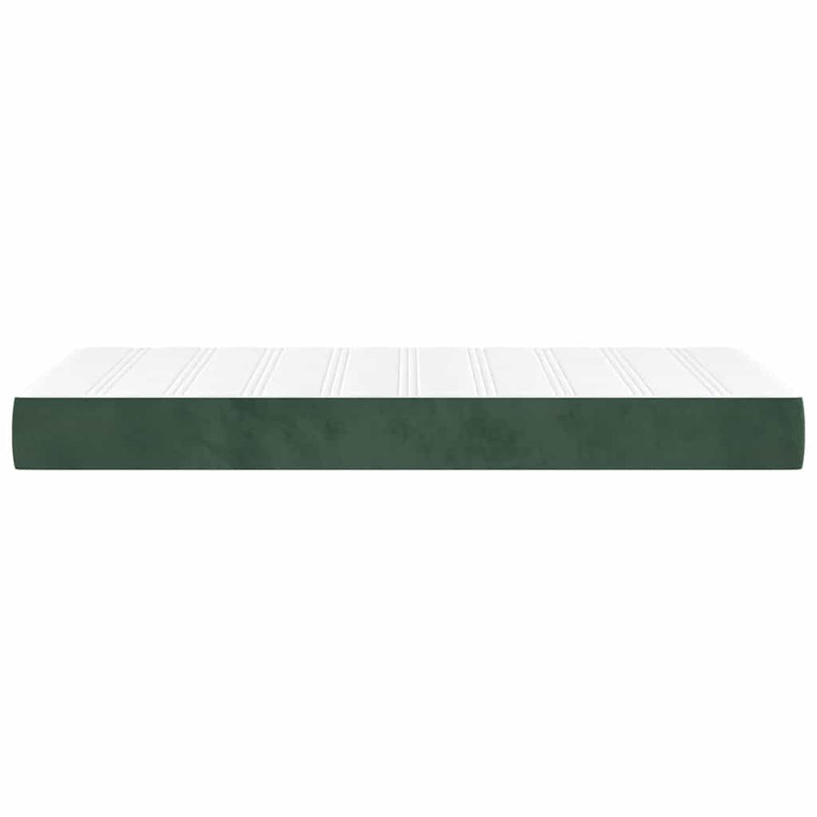 Pocketveringmatras 90X210X20 Cm Fluweel Donkergroen 90 x 210 cm