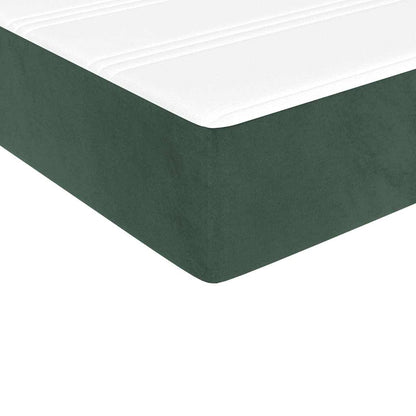 Pocketveringmatras 90X210X20 Cm Fluweel Donkergroen 90 x 210 cm