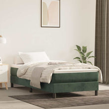 Pocketveringmatras 90X210X20 Cm Fluweel Donkergroen 90 x 210 cm