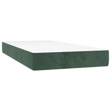 Pocketveringmatras 100x210x20 cm fluweel donkergroen