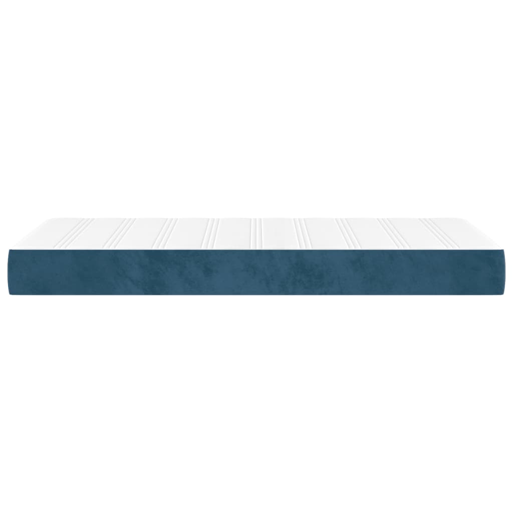 Pocketveringmatras 100x210x20 cm fluweel donkerblauw