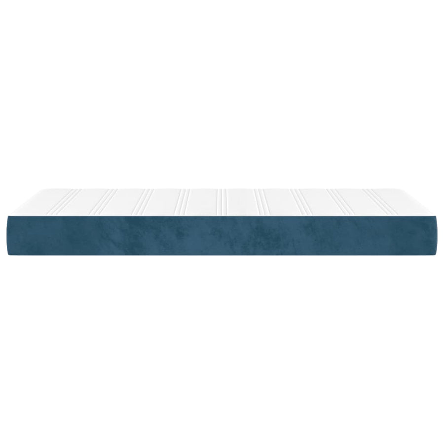 Pocketveringmatras 100x210x20 cm fluweel donkerblauw