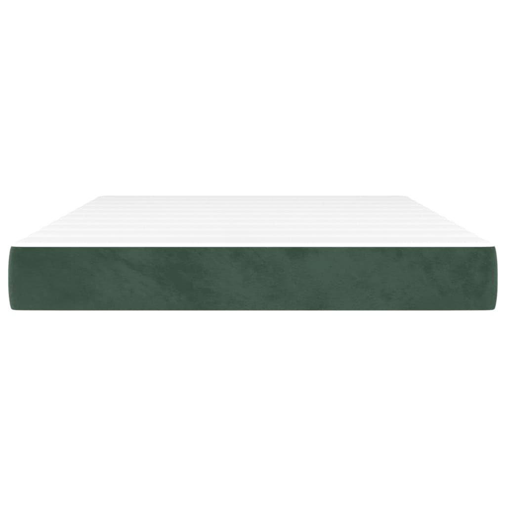 Pocketveringmatras 120x210x20 cm fluweel donkergroen
