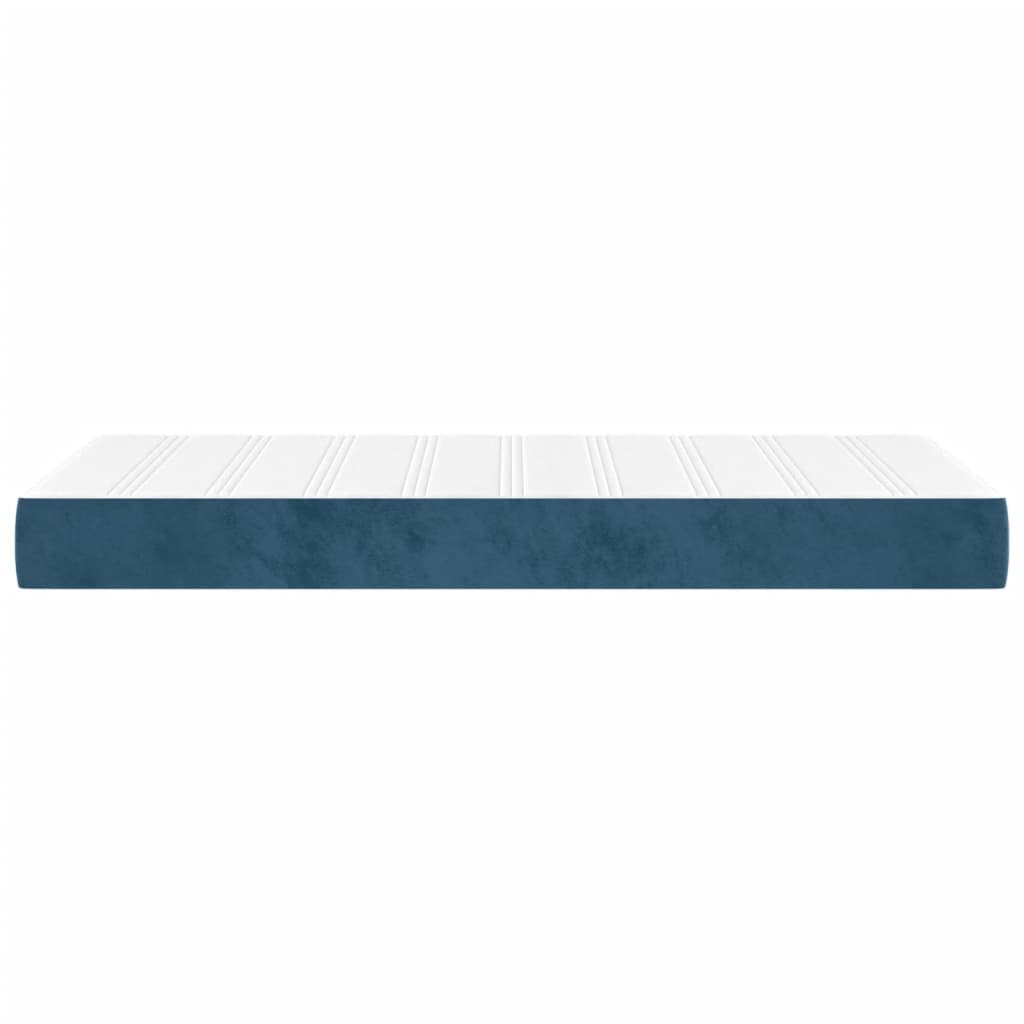 Pocketveringmatras 120x210x20 cm fluweel donkerblauw