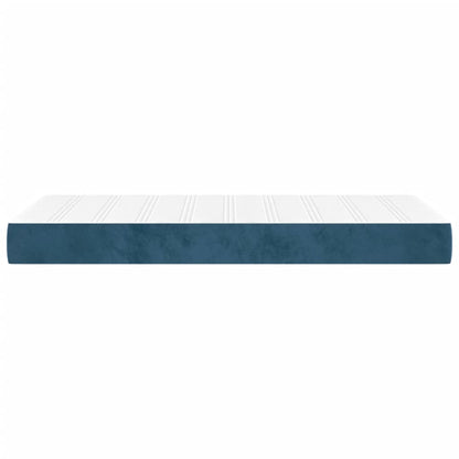 Pocketveringmatras 120x210x20 cm fluweel donkerblauw