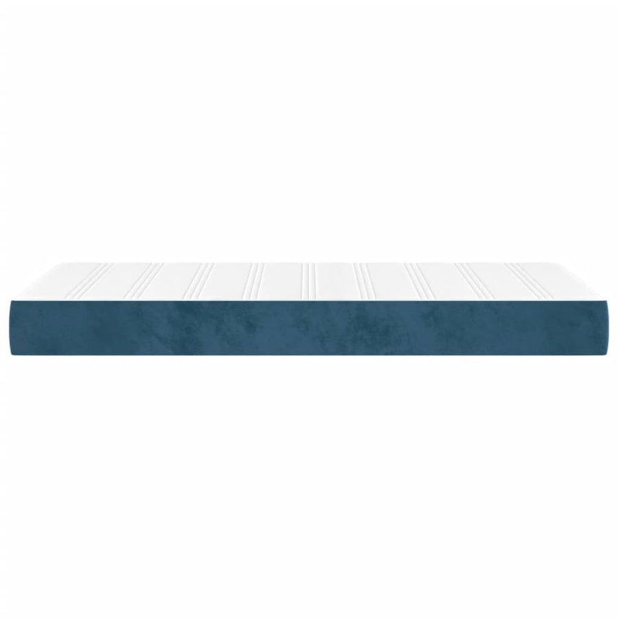Pocketveringmatras 120x210x20 cm fluweel donkerblauw