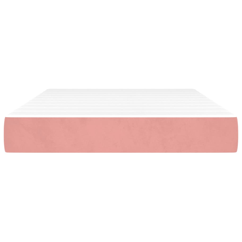 Pocketveringmatras 120x210x20 cm fluweel roze