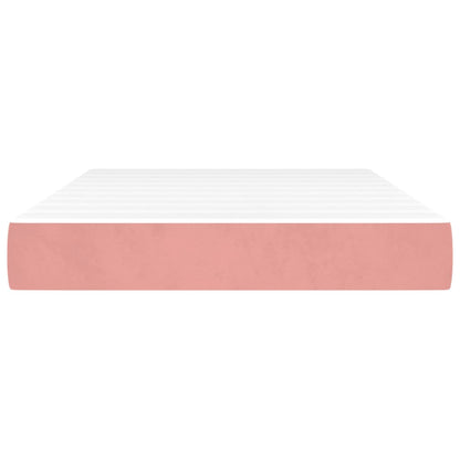 Pocketveringmatras 120x210x20 cm fluweel roze