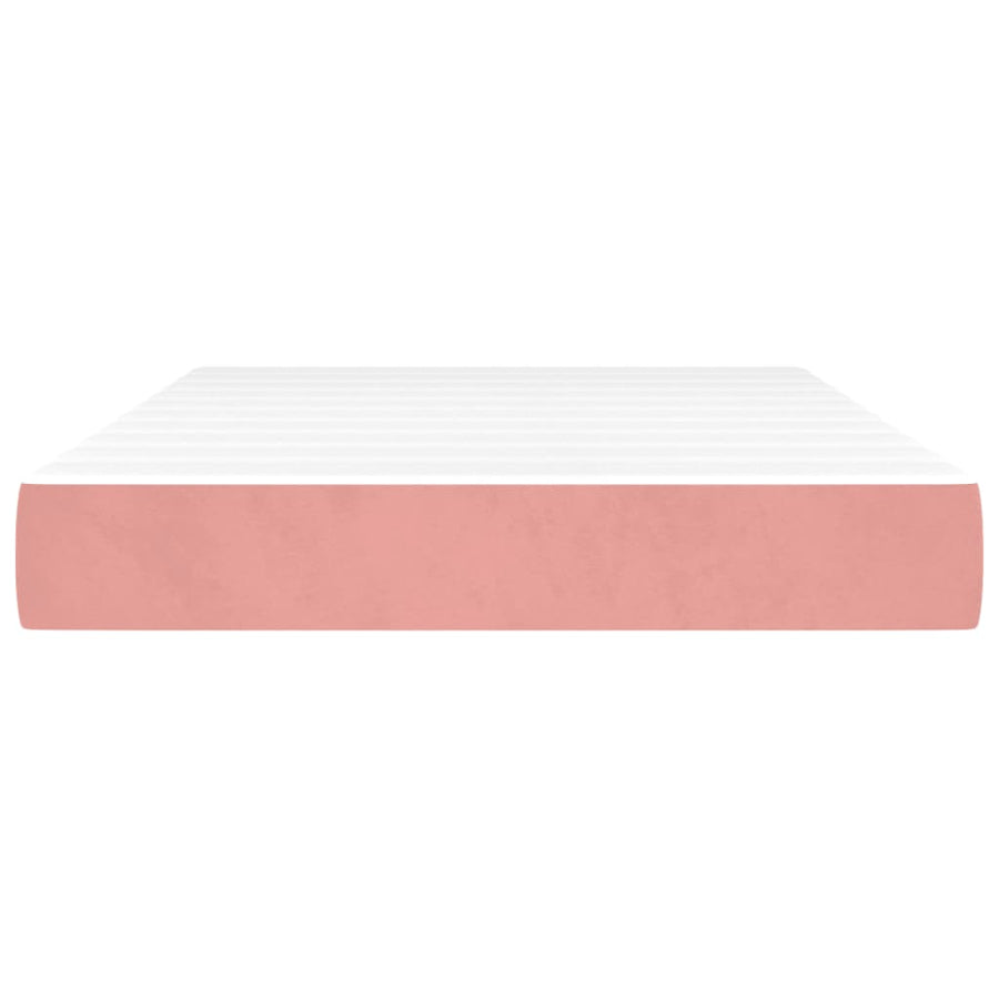 Pocketveringmatras 120x210x20 cm fluweel roze
