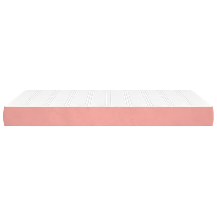 Pocketveringmatras 120x210x20 cm fluweel roze