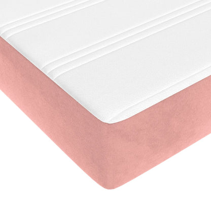 Pocketveringmatras 120x210x20 cm fluweel roze