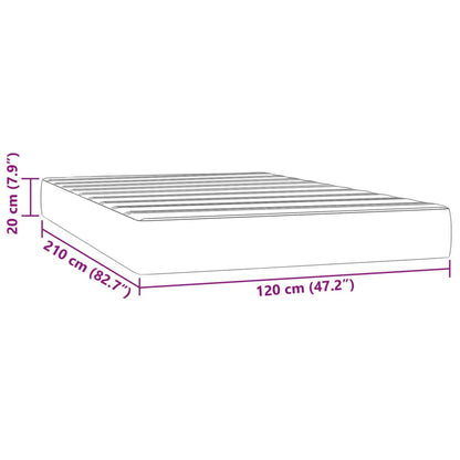 Pocketveringmatras 120x210x20 cm fluweel roze