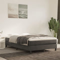 Pocket spring mattress medium 140x210x20 cm velvet dark grey