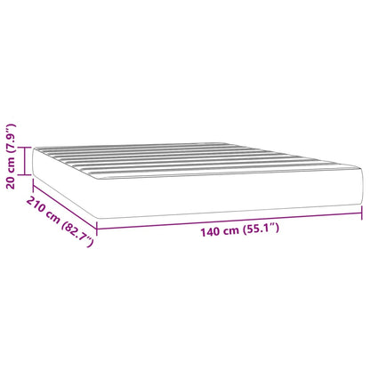 Pocketveringmatras 140x210x20 cm fluweel zwart