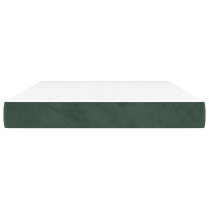 Pocketveringmatras 140x210x20 cm fluweel donkergroen