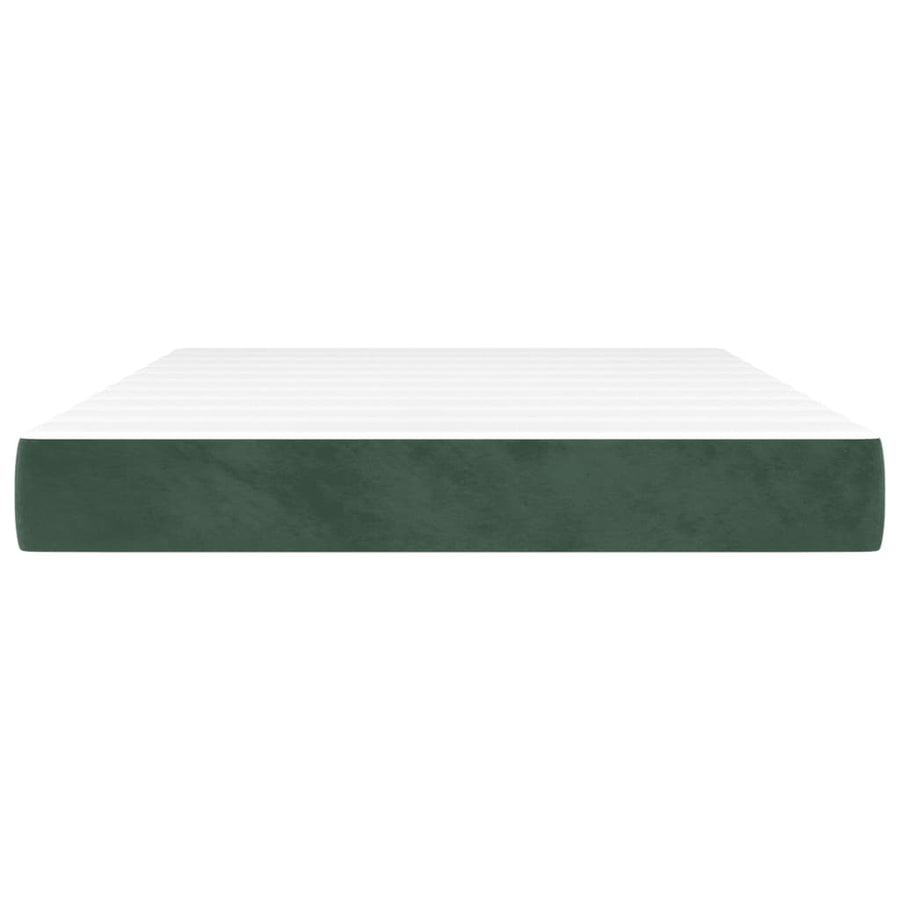 Pocketveringmatras 140x210x20 cm fluweel donkergroen
