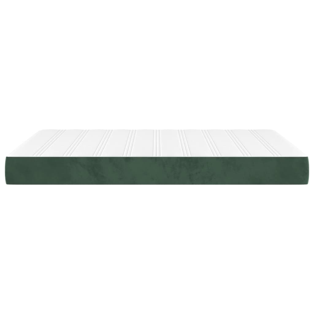 Pocketveringmatras 140x210x20 cm fluweel donkergroen