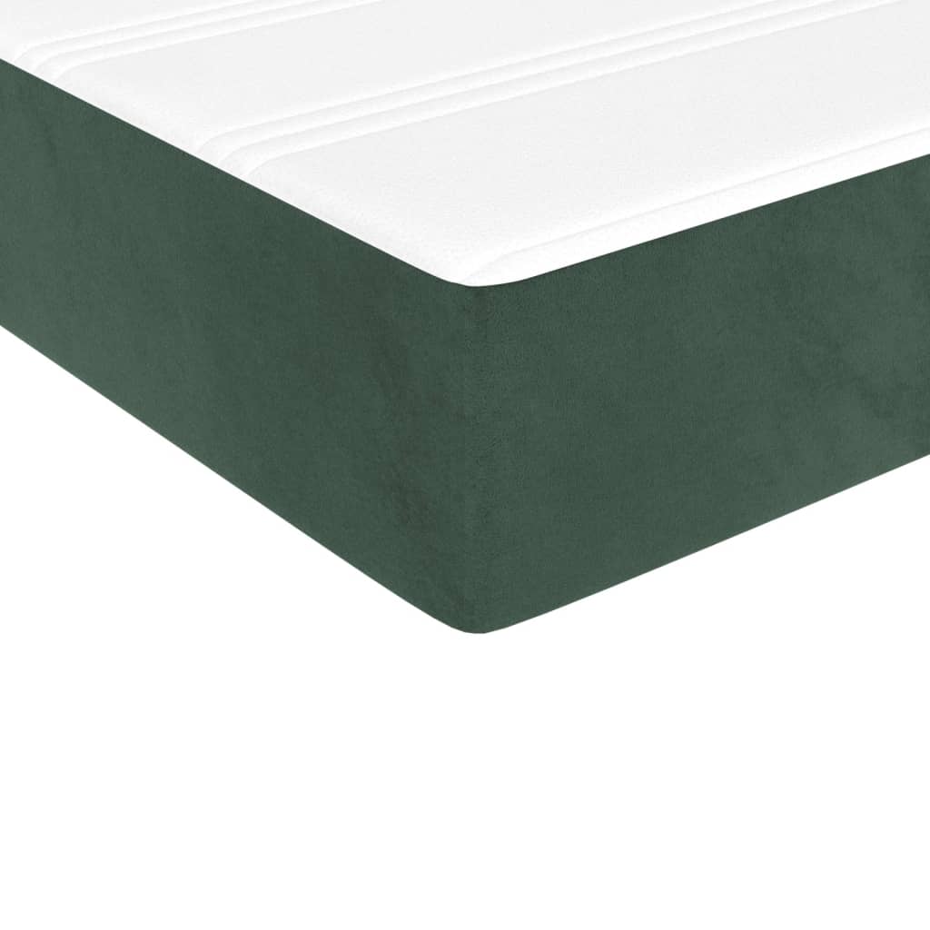 Pocketveringmatras 140x210x20 cm fluweel donkergroen