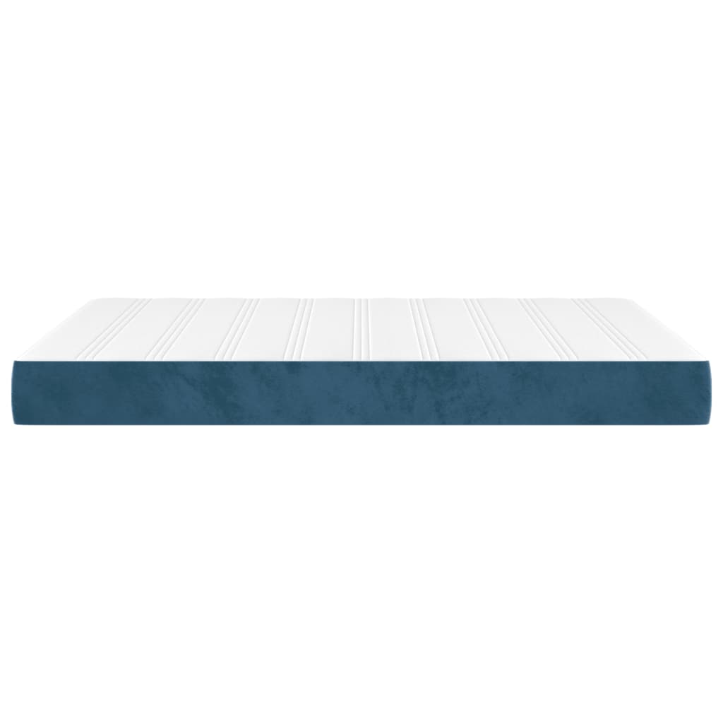 Pocketveringmatras 140x210x20 cm fluweel donkerblauw