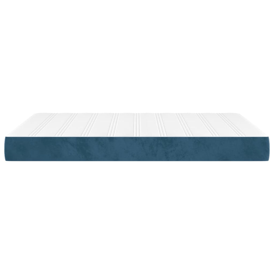 Pocketveringmatras 140x210x20 cm fluweel donkerblauw