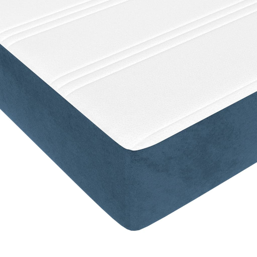 Pocketveringmatras 140x210x20 cm fluweel donkerblauw