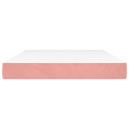 Pocketveringmatras 140x210x20 cm fluweel roze