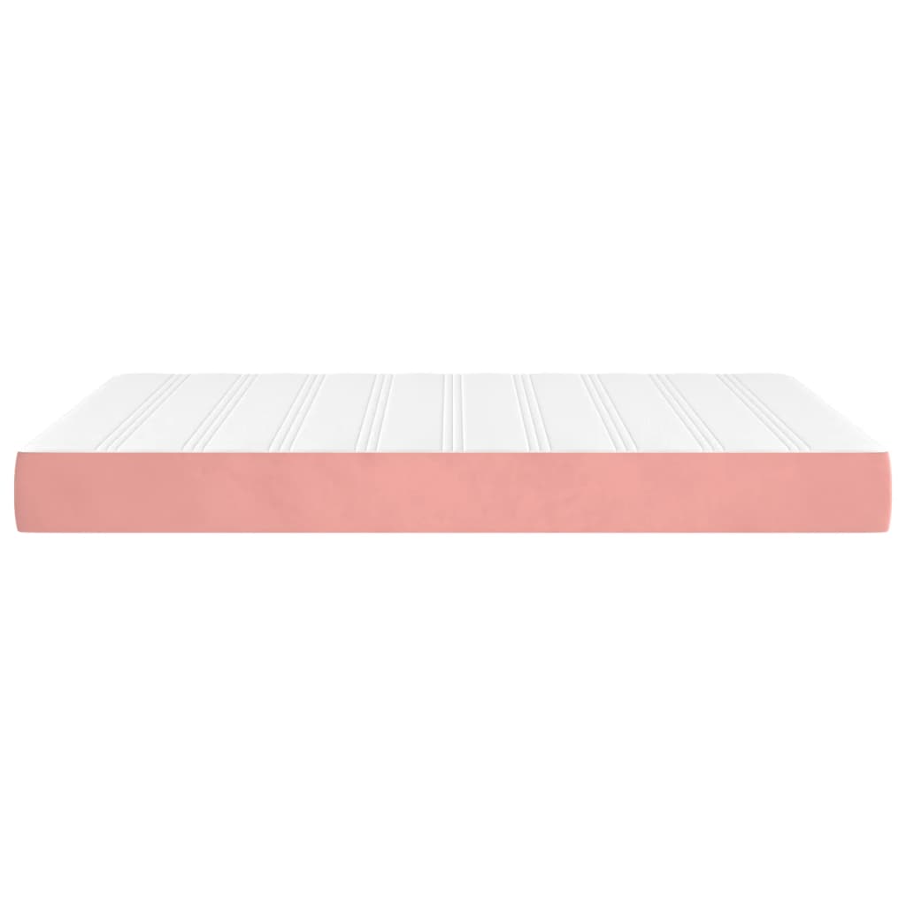 Pocketveringmatras 140x210x20 cm fluweel roze