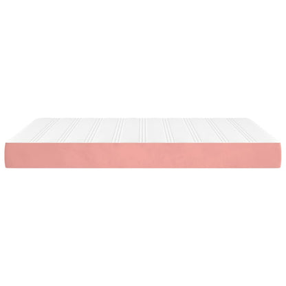 Pocketveringmatras 140x210x20 cm fluweel roze