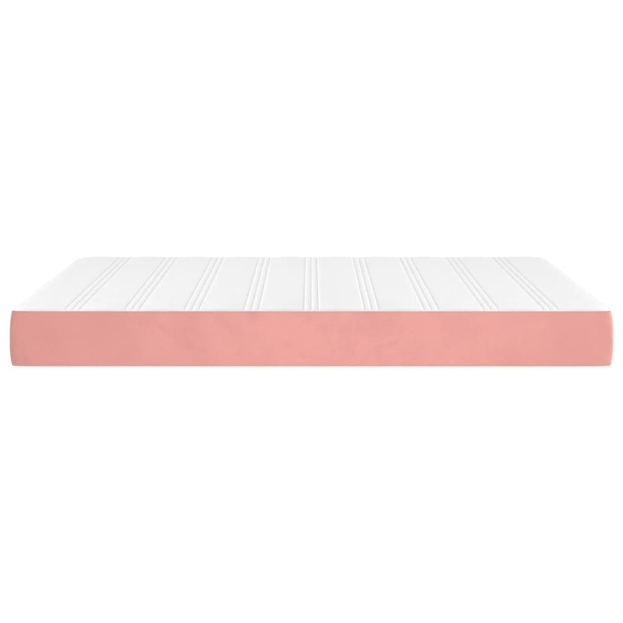 Pocketveringmatras 140x210x20 cm fluweel roze