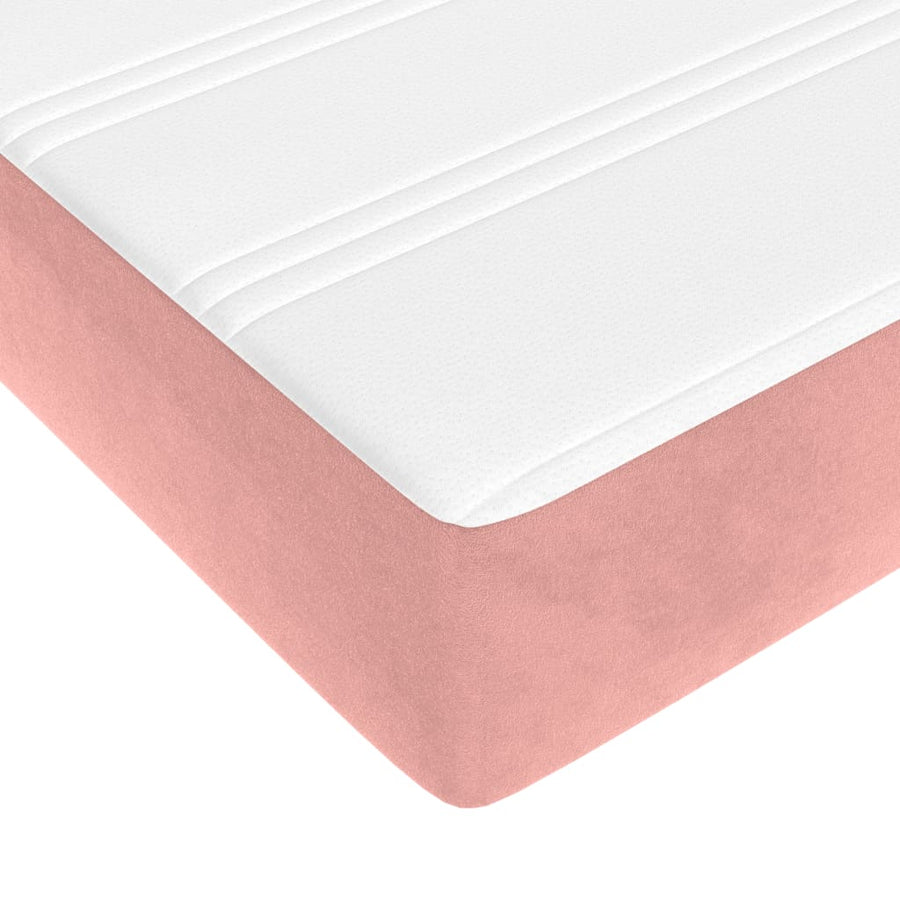Pocketveringmatras 140x210x20 cm fluweel roze