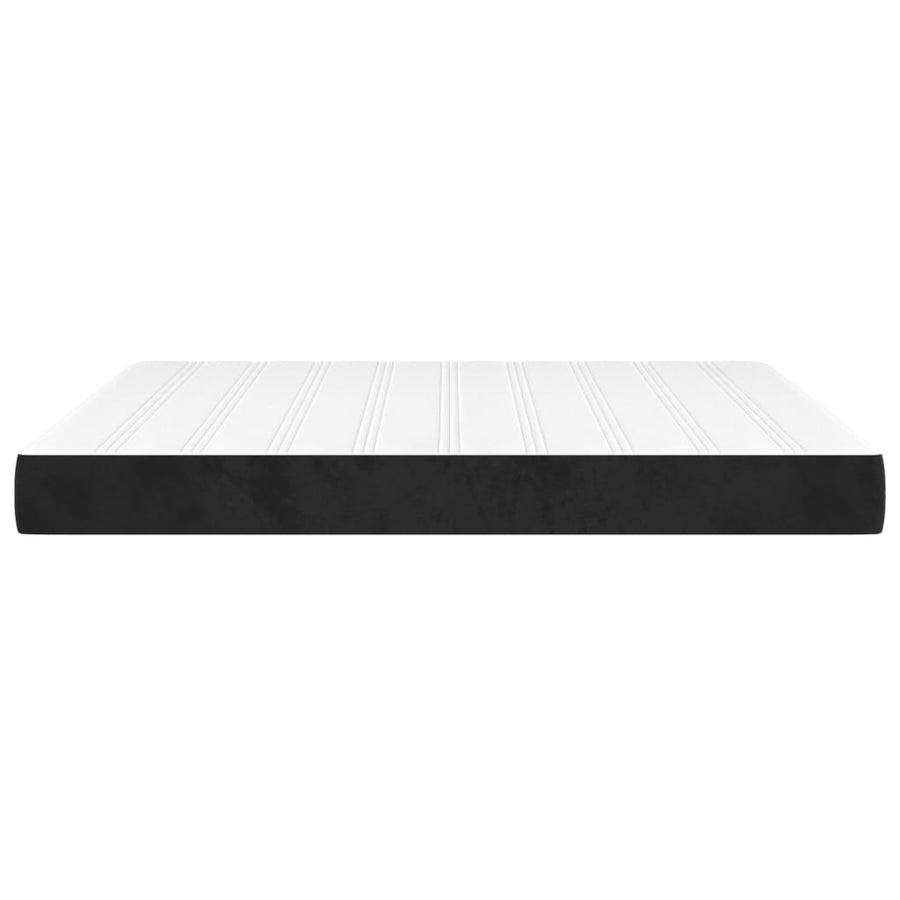 Pocketveringmatras 160x210x20 cm fluweel zwart