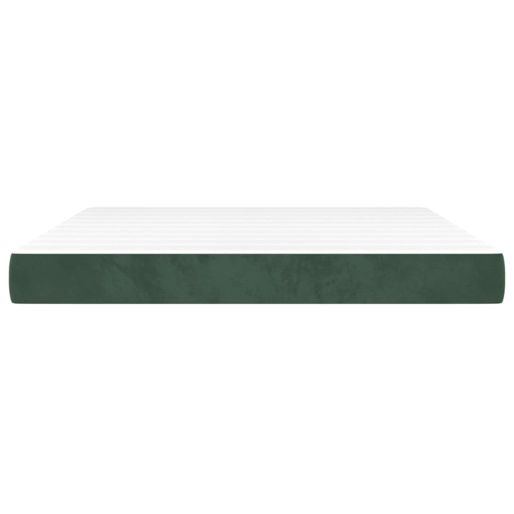 Pocketveringmatras 160x210x20 cm fluweel donkergroen