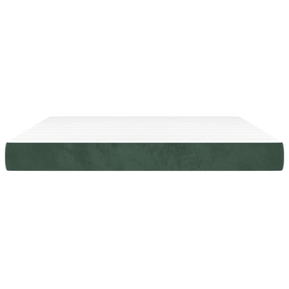 Pocketveringmatras 160x210x20 cm fluweel donkergroen
