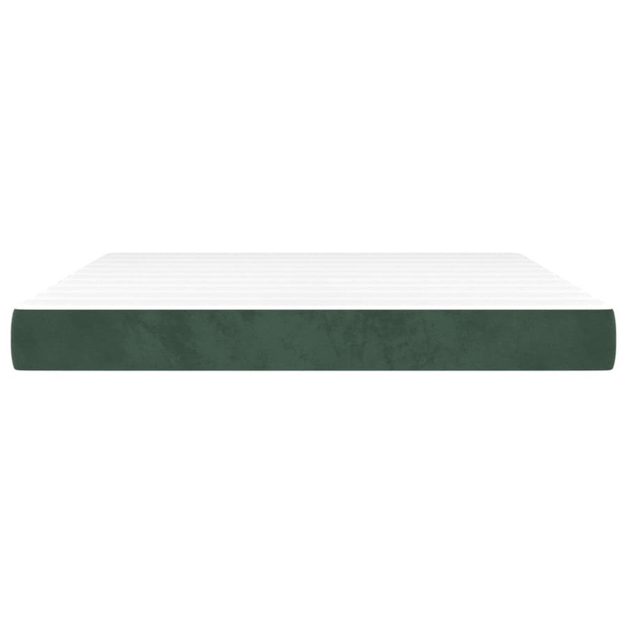 Pocketveringmatras 160x210x20 cm fluweel donkergroen