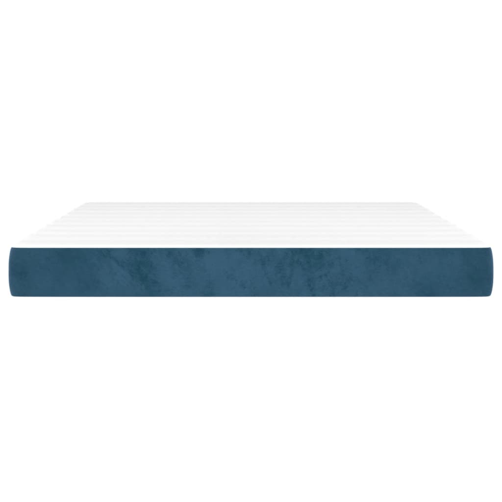 Pocketveringmatras 160x210x20 cm fluweel donkerblauw